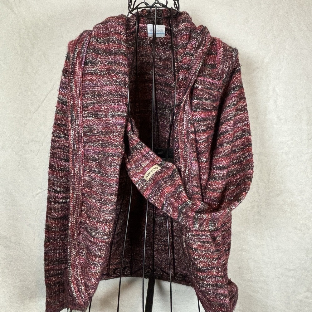 Columbia Open Front Sweater Cardigan‎  Size Small Multi-Toned Marled Knit
